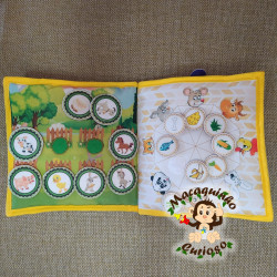 Quiet book "Animais e frutas I"