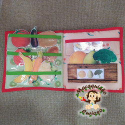 Quiet book "animais e frutas II"