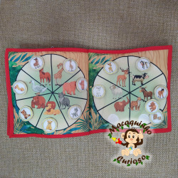 Quiet book "animais e frutas II"